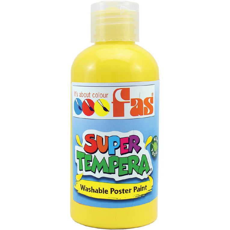 FAS Paint Super Tempera 250ml Yellow Mid, , hi-res
