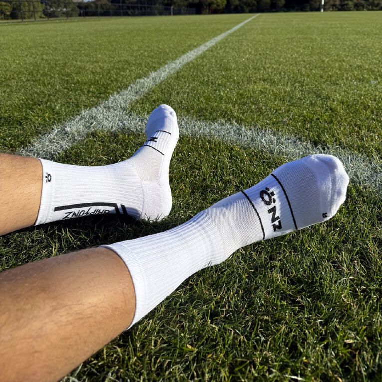 ONZ Grip Socks White Large, White, hi-res