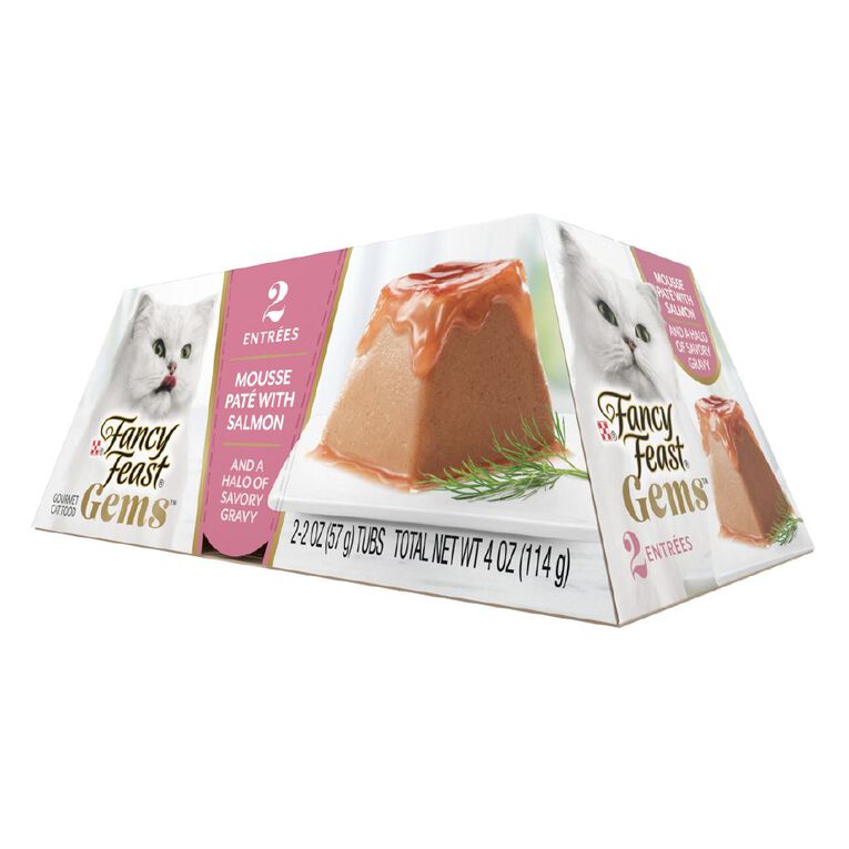 Fancy Feast Gems Salmon Mousse Wet Cat Food 2x57g, , hi-res