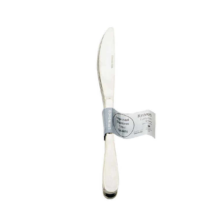 Living & Co Everyday Knives Stainless Stainless Steel 6 Pack, , hi-res