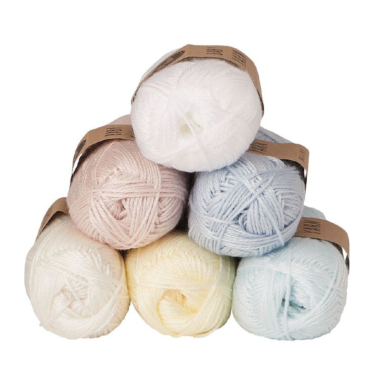 Uniti 4-ply Baby Acrylic Yarn White 50g, , hi-res