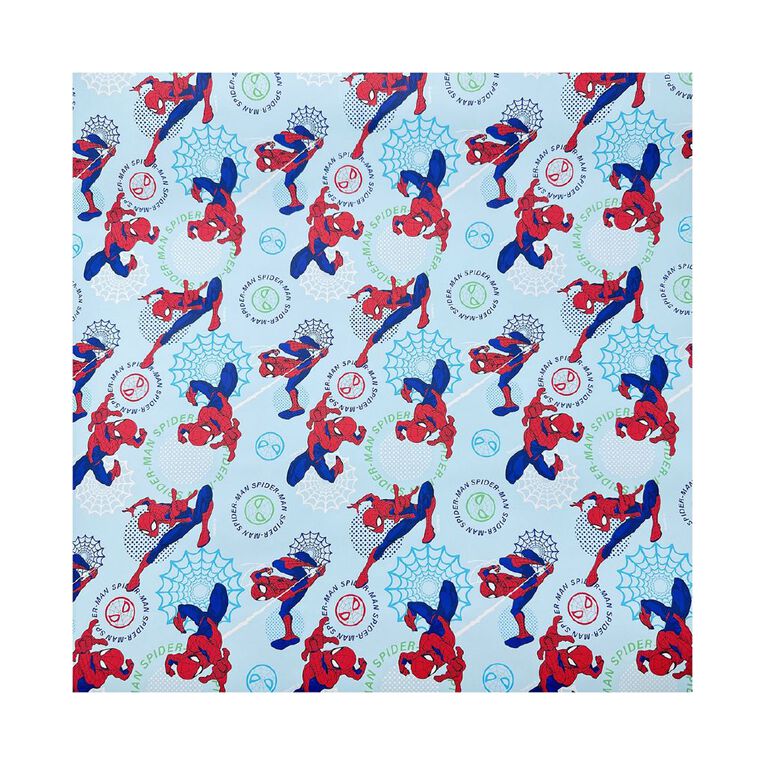 Spider-Man Book Covering 45cm x 1m Light Blue, , hi-res