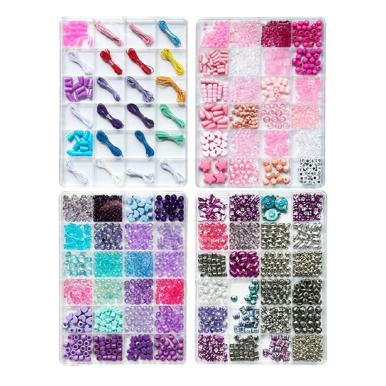 Kookie 4 Tray Craft Beads Set, , hi-res