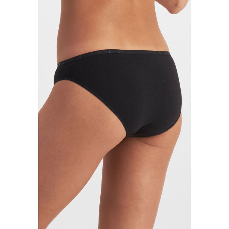 B FOR BONDS Women's Bikini Briefs 2 Pack, Black, hi-res