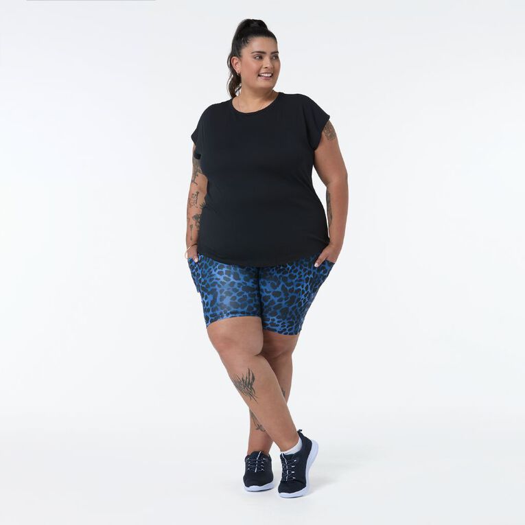 Active Intent Women's Crew Neck Tee, Black, hi-res