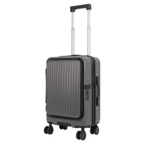 Wander Hard Textured Carry On Suitcase with Dual Open