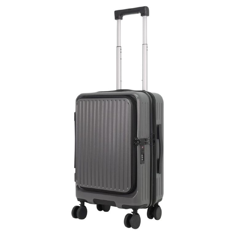 Wander Hard Textured Carry On Suitcase with Dual Open, , hi-res