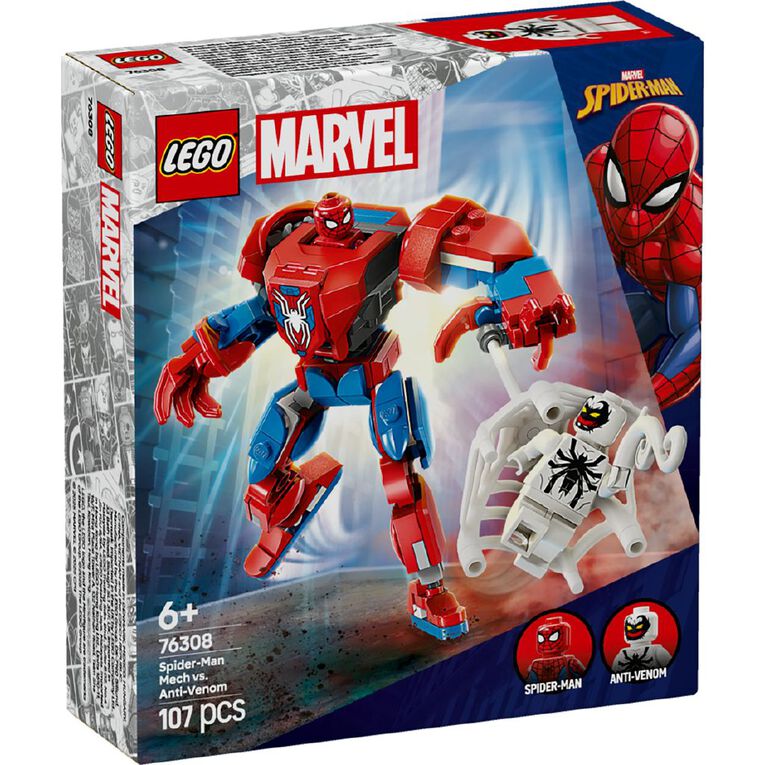 LEGO Marvel Super Heroes Spider-Man Mech vs Anti Venom 76308, , hi-res
