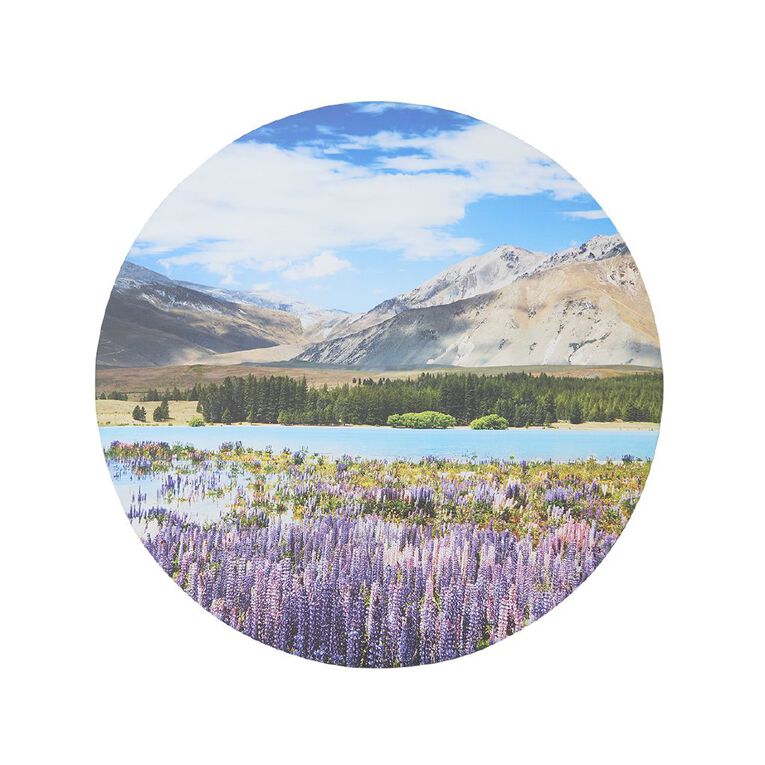 Living & Co Lupin Round Printed Canvas 70cm, , hi-res
