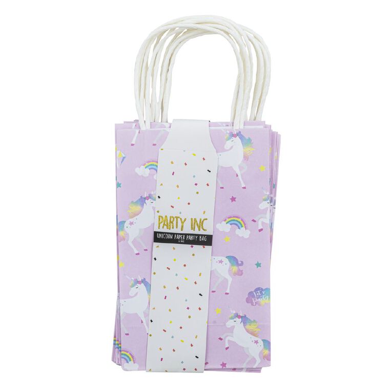 Party Inc Unicorn Paper Party Bag 6 Pack, , hi-res