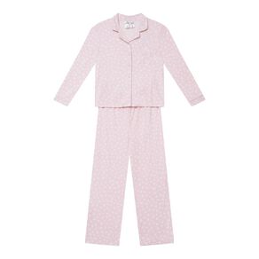 H&H Girls' Comfy Button Up Pyjama Set