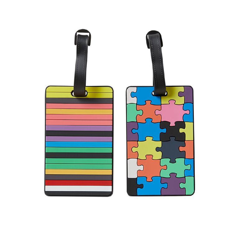 Living & Co Luggage Tags Assorted 2 Pack, , hi-res