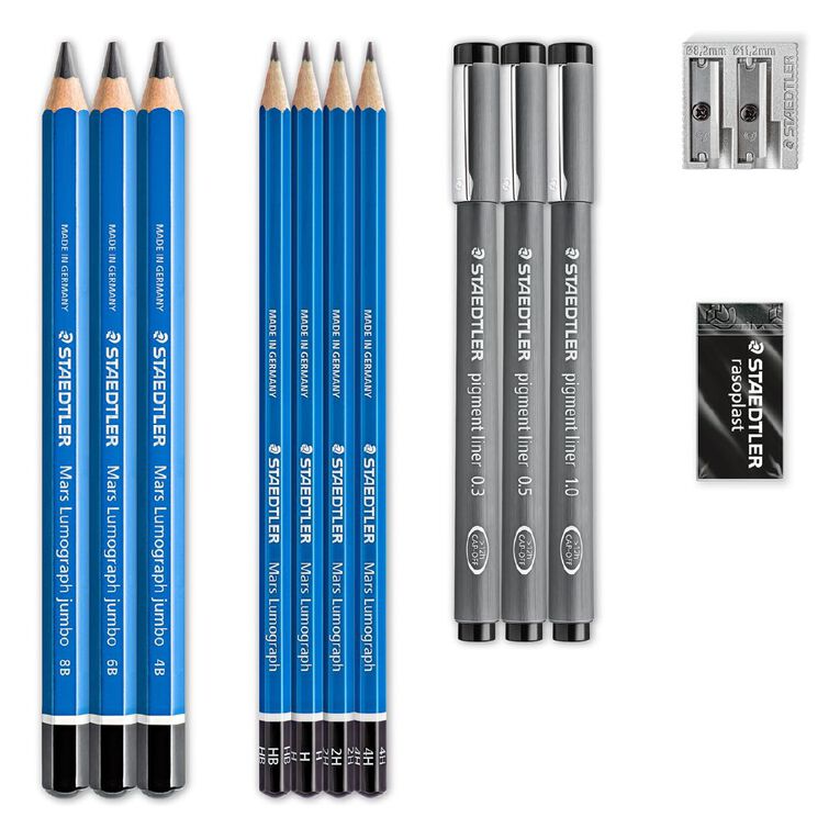 Staedtler Design Journey Mixed Sketching Set 12 Pack, , hi-res
