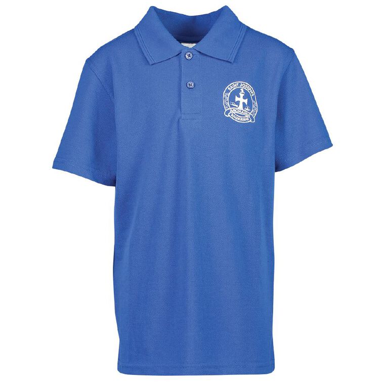 Schooltex St Joseph's Whakatane Short Sleeve Polo with Embroidery, Royal, hi-res