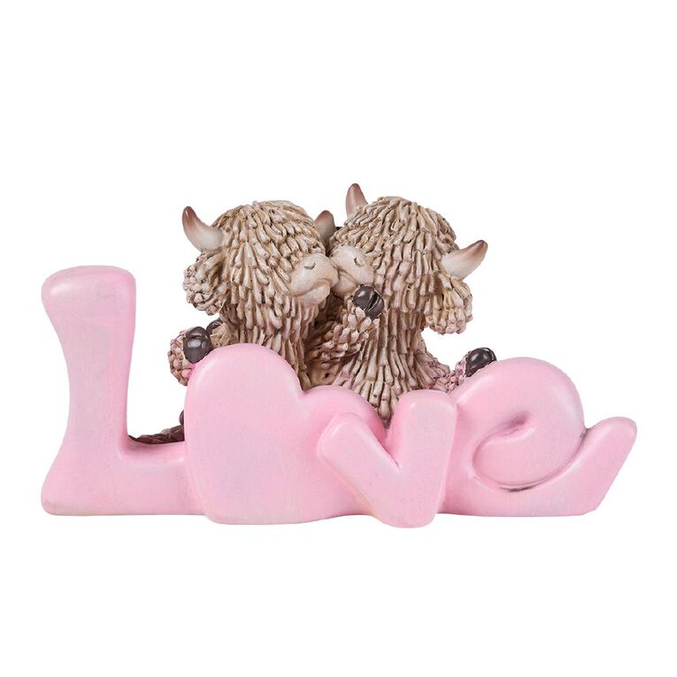 Living & Co Highland Cow Love Decoration, , hi-res