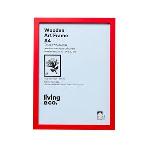 Living & Co Wooden Art Frame Red