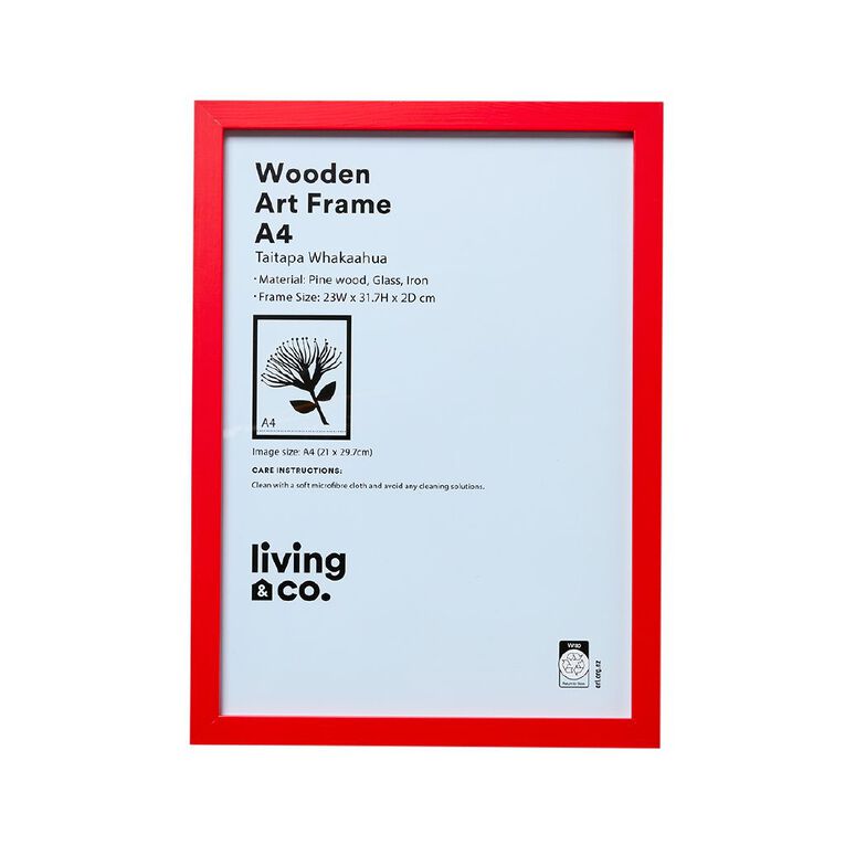 Living & Co Wooden Art Frame Red, , hi-res