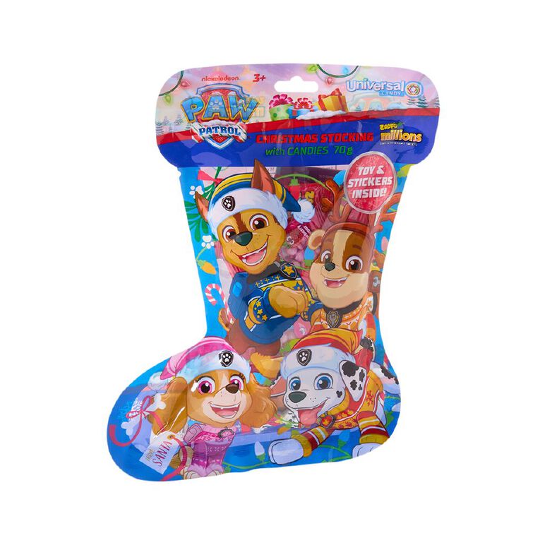 Paw Patrol Christmas Stocking with Candy Toys and Sticker 70g, , hi-res