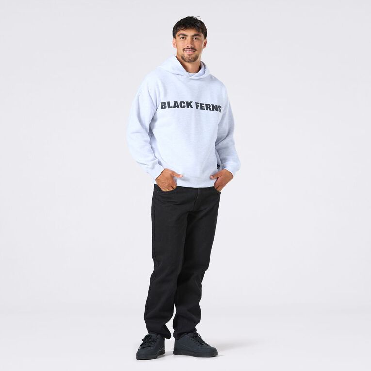 Black Ferns Adults' Oversized Hoodie, Silver, hi-res