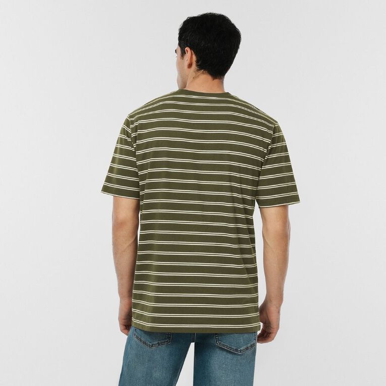 H&H Men's Regular Fit YD Stripe Tee, Green Dark, hi-res