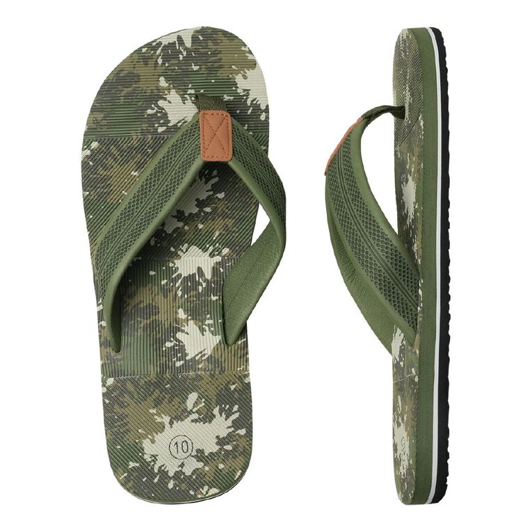 H&H Men's Zeke Jandals, Khaki, hi-res