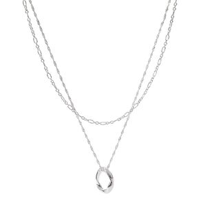 H&H Circle Silver Necklace