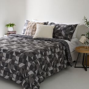 Living & Co 3 Piece Comforter Nova Grey King