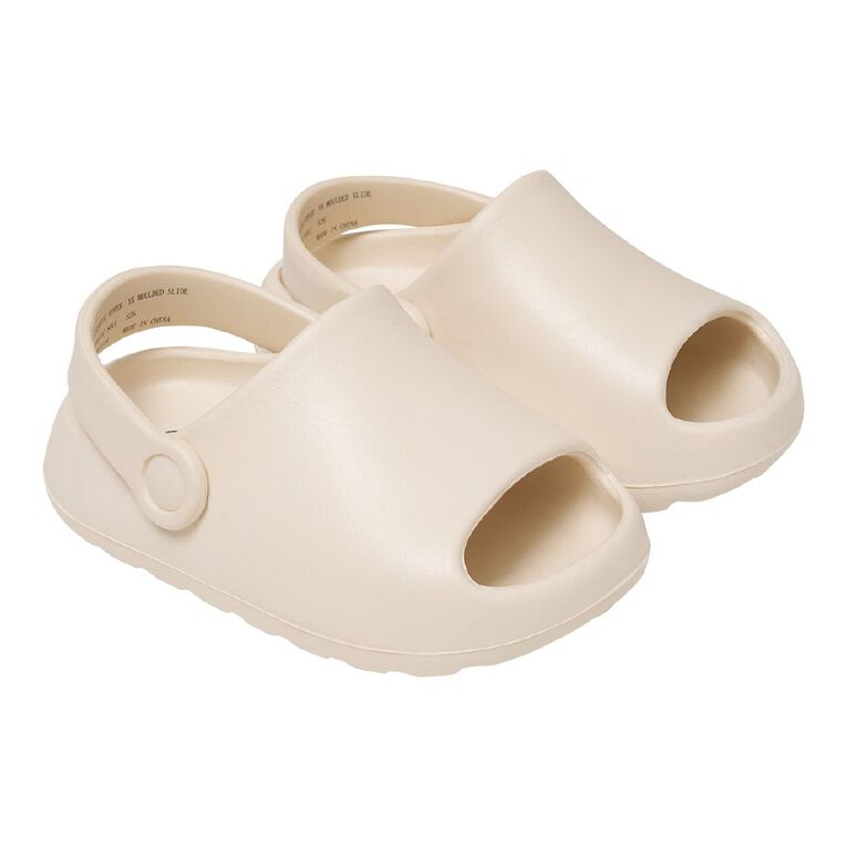 Young Original Junior Kids' Moulded Slides, White, hi-res