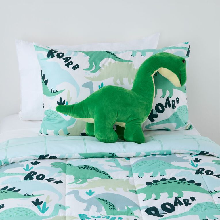 Living & Co Comforter Set Reversible Dino-roar King Single, , hi-res