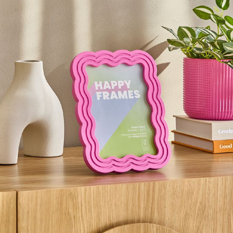 Happy Frames Wavy 13x18 Pink, , hi-res