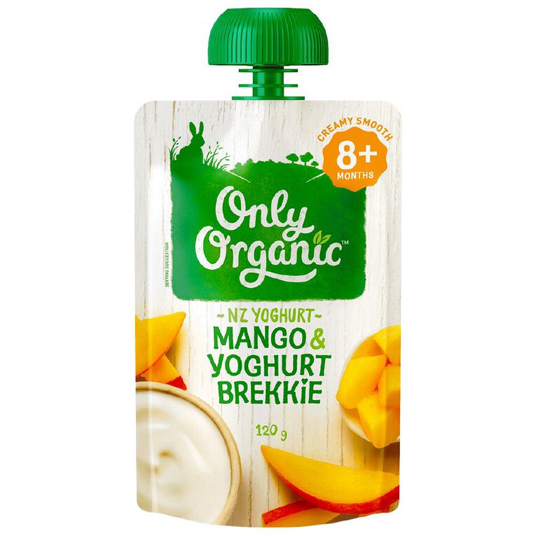 Only Organic Stage 3 Mango Yoghurt 120g, , hi-res