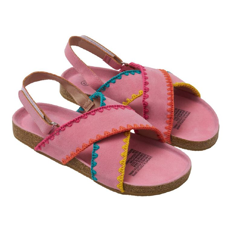 Young Original Senior Kids' Zigzag Sandals, Pink, hi-res