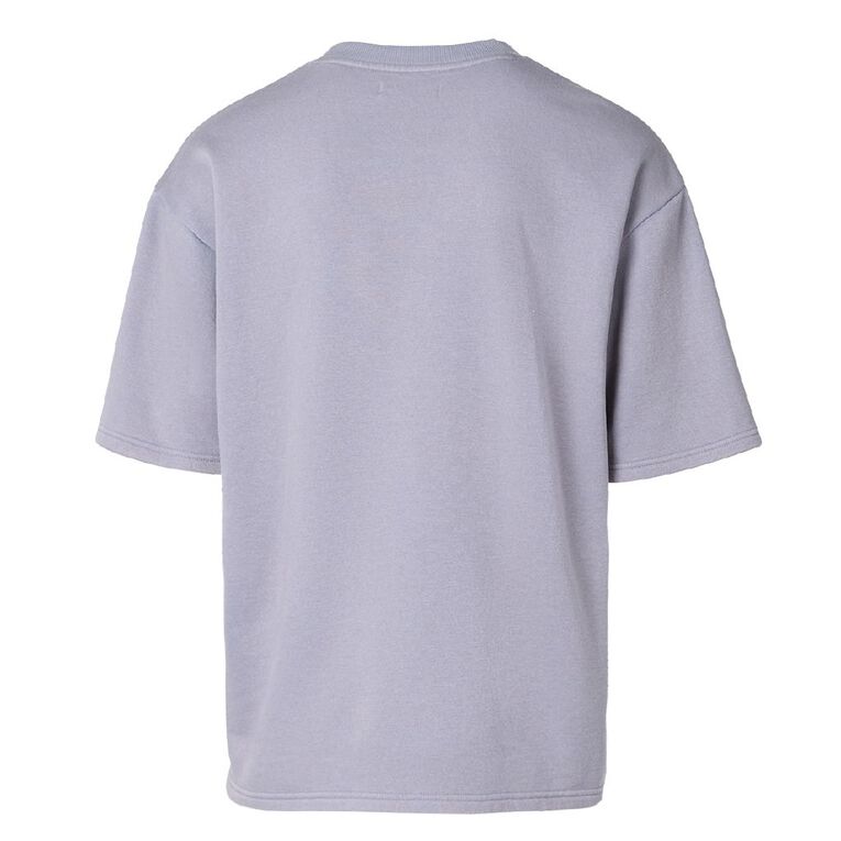 Garage Men's Plain Crew Sweat Tee, Grey Mid, hi-res