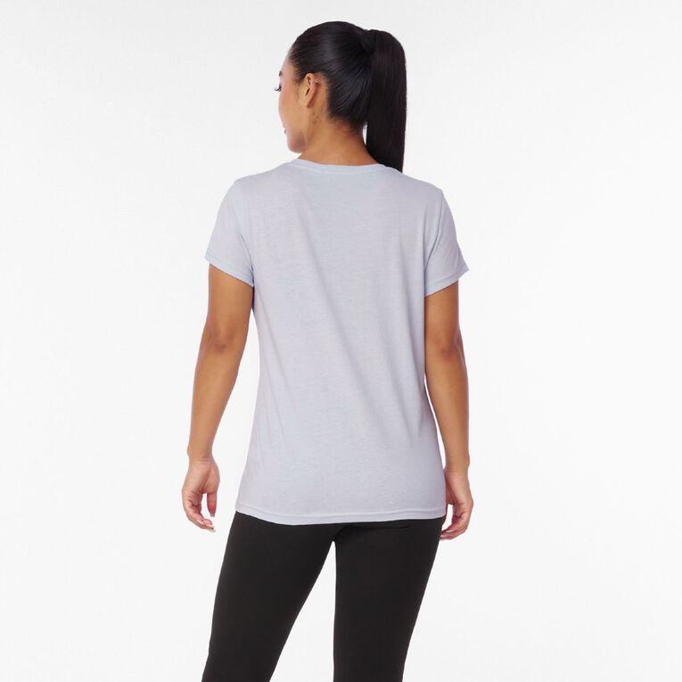 H&H Women's Short Sleeve Crew Neck Cotton Tee, Blue Light, hi-res