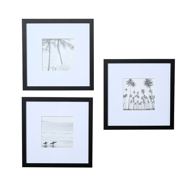 Living & Co Framed Print Palm 3 Pack, , hi-res
