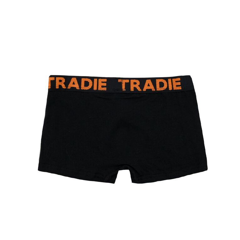 Tradie Boys' Trunks 3 Pack, Black/Grey, hi-res