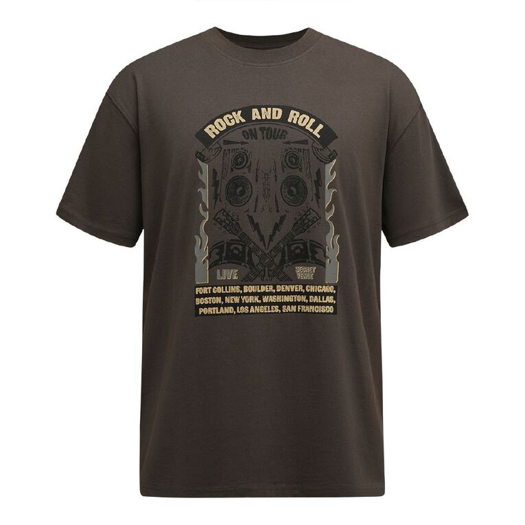 H&H Men's Relaxed Fit Graphic Tee, Green Dark, hi-res
