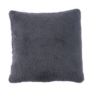 Living & Co Cushion Sherpa Charcoal 45cm x 45cm