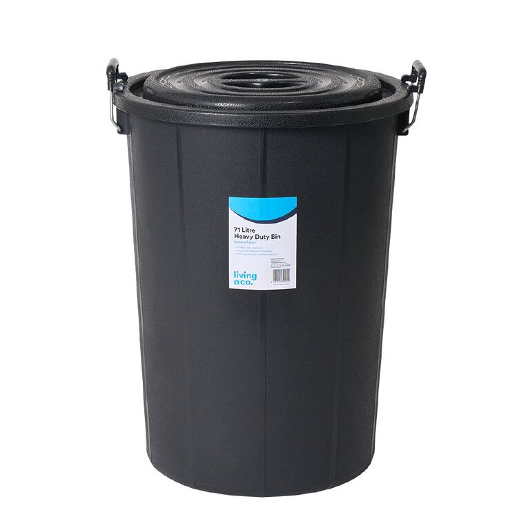 Living & Co Heavy Duty Bin 71L Black, , hi-res