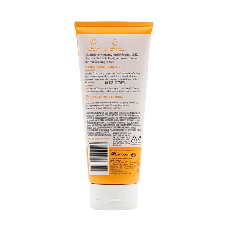 By Nature Vitamin C & Collagen Cream Cleanser 200g, , hi-res