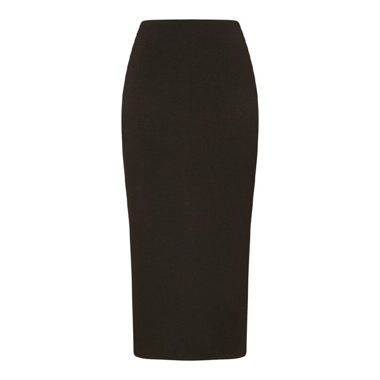 H&H Women's Modal Pencil Midi Skirt, Brown Dark, hi-res