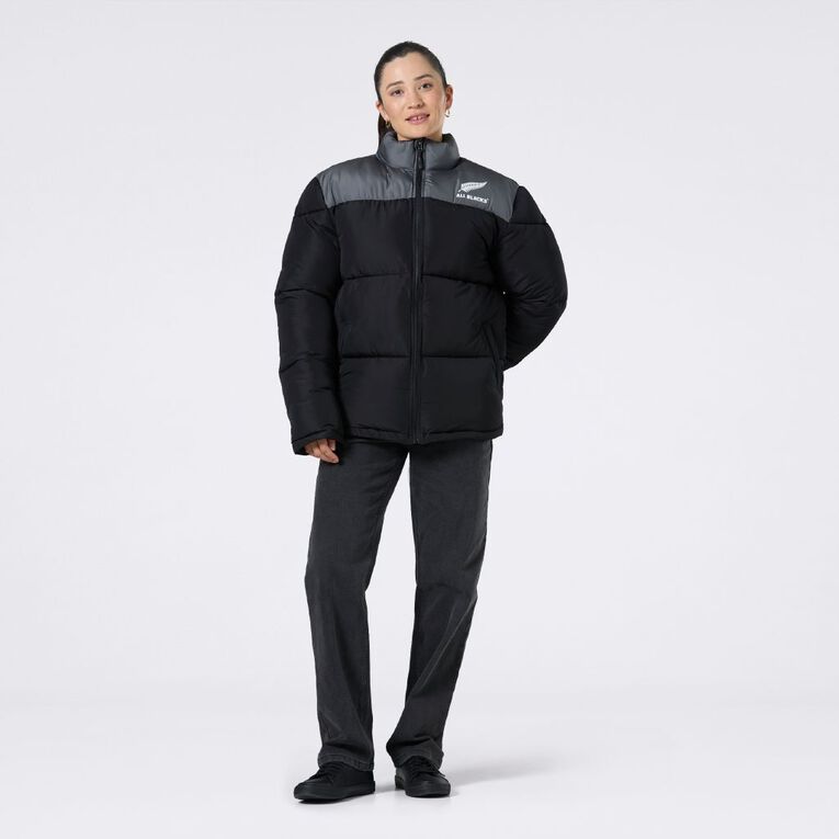 All Blacks Men's Puffer Jacket, Black/Grey, hi-res