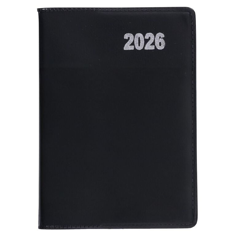 WS 2026 Diary A7 Week to View Black, , hi-res