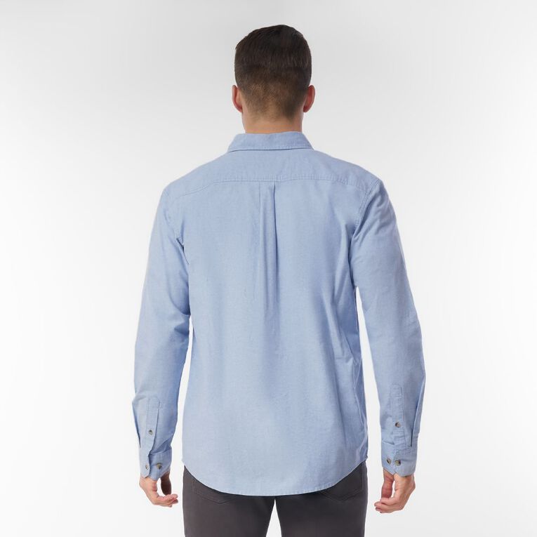 H&H Men's Long Sleeve Oxford Shirt, Blue Light, hi-res