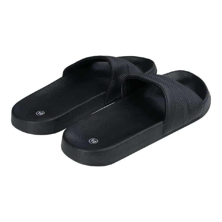 H&H Men's Drew Slides, Black, hi-res