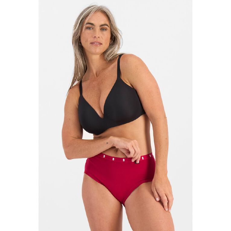 B FOR BONDS Women's Full Briefs 2 Pack, Red Dark, hi-res