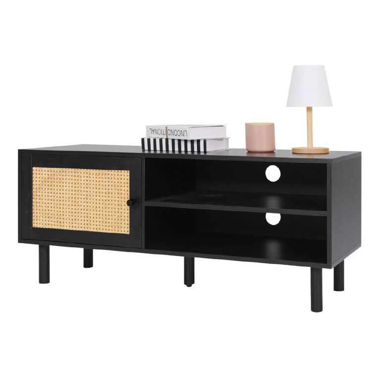 Living & Co Malta Entertainment Unit Black, , hi-res