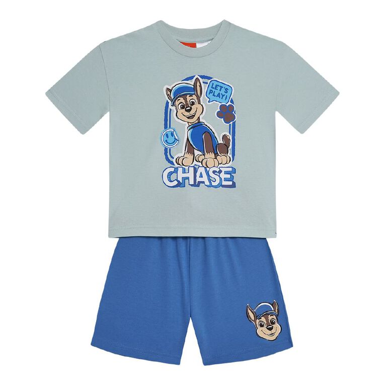 Paw Patrol Boys' T-Shirt and Short Pyjama Set, Blue Light, hi-res