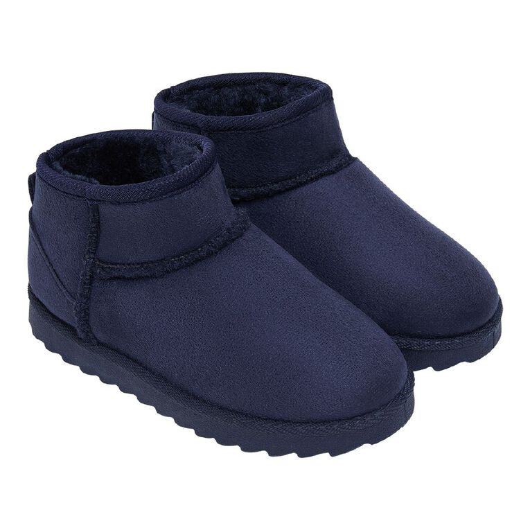 Young Original Senior Kids' Kirby Slipper Boots, Navy, hi-res