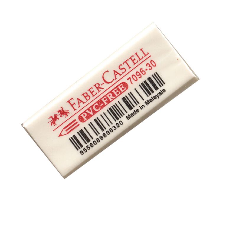 Faber-Castell Eraser PVC Free Small Loose White, , hi-res